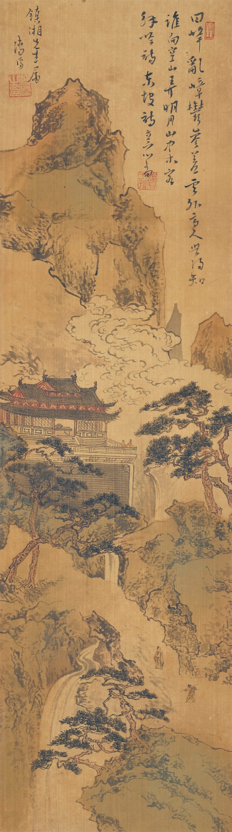 溥儒  松雲高閣