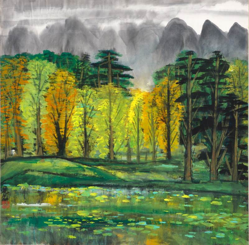 林風眠 山林 | Lin Fengmian, Mountain Forest - 图1