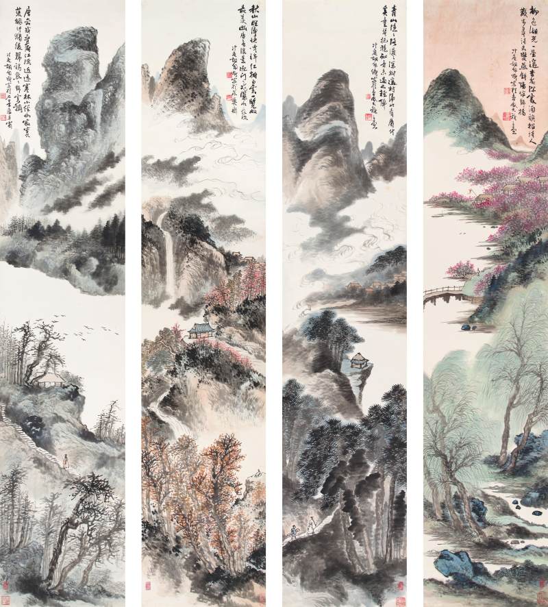 胡佩衡　四時麗景 | Hu Peiheng, Landscape of Four Seasons