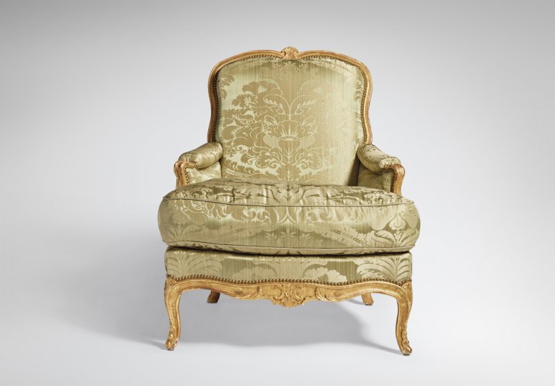 A Louis XV Giltwood Bergère à la Reine by René Cresson, Mid-18th Century - 图2