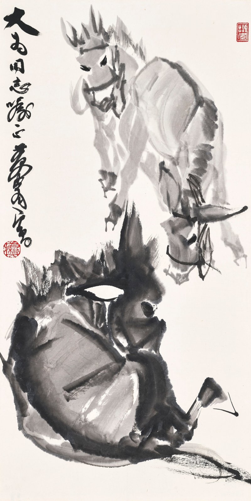 黃冑  三驢圖 - 图1