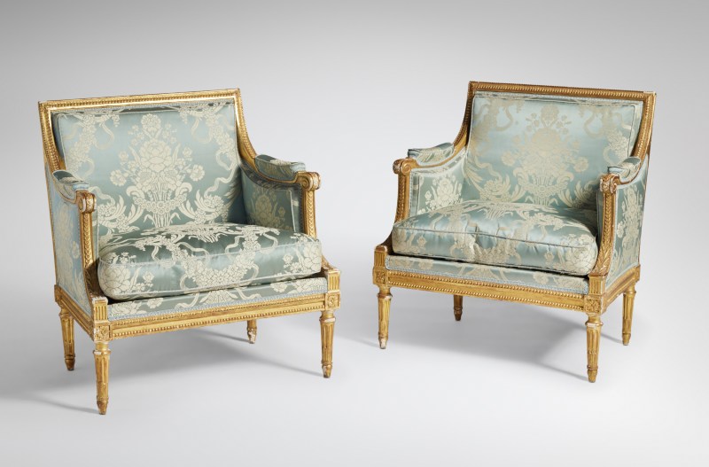 A Pair of Louis XVI Giltwood Marquises by Georges Jacob, Circa 1780 - 图1