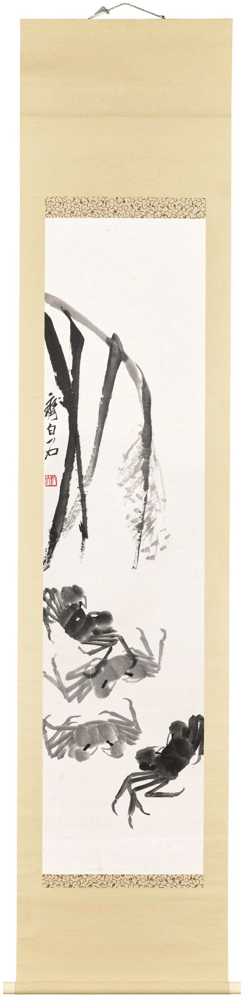 齊白石  蘆花螃蟹 - 图2