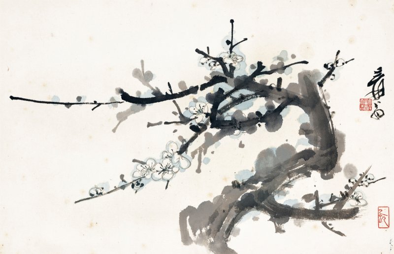張大千  冷香圖