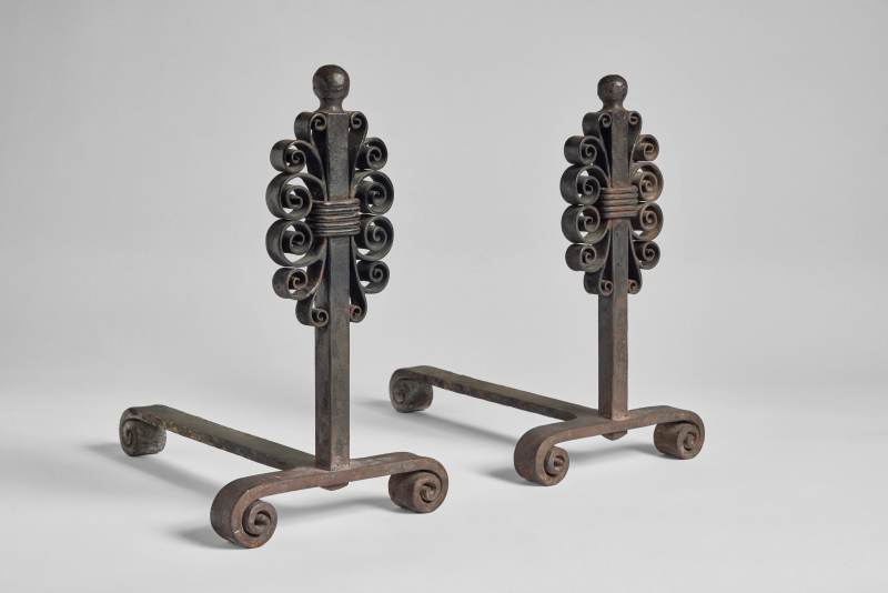 Pair of Andirons Edgar Brandt - 图3