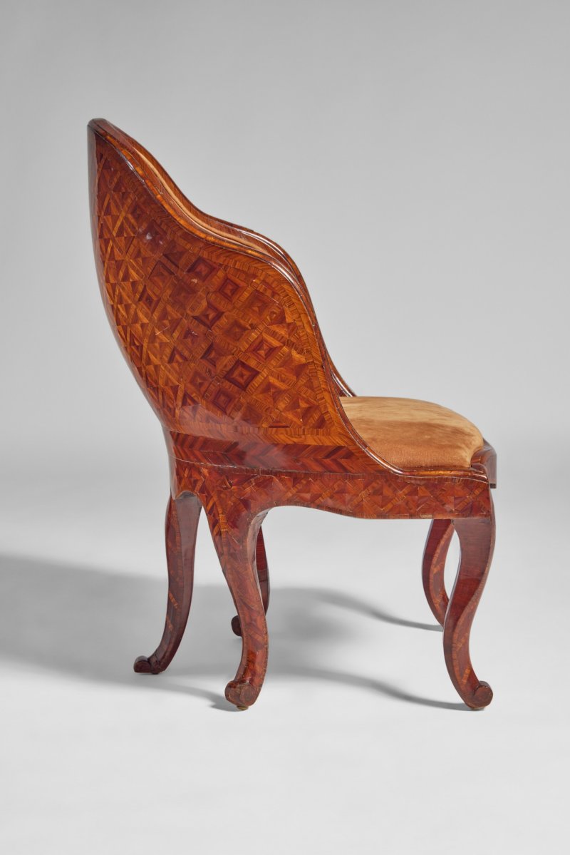 An Italian Rococo Kingwood and Tulipwood Parquetry Fauteuil de Bureau, Rome, Third Quarter 18th Century - 图3