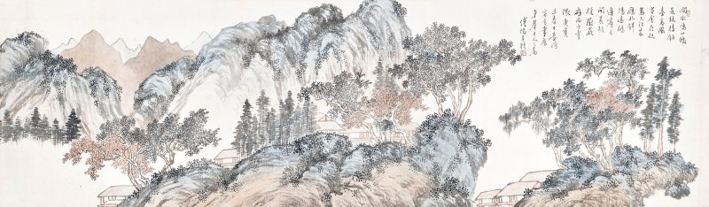 溥儒  秋江高隱