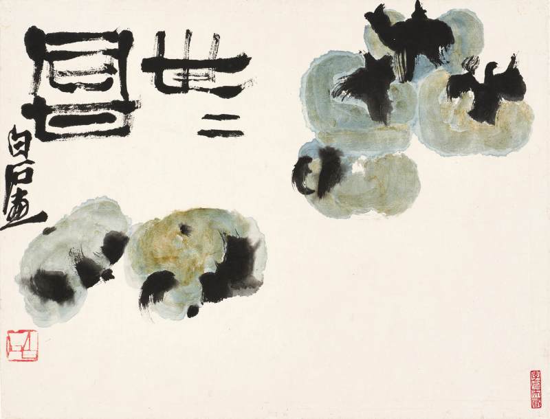 齊白石 世世同甘 | Qi Baishi, Persimmons - 图1