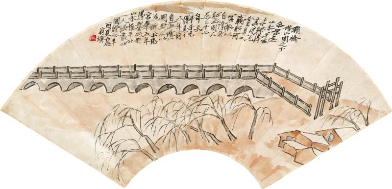 齊白石　灞橋 | Qi Baishi, Ba Bridge - 图1