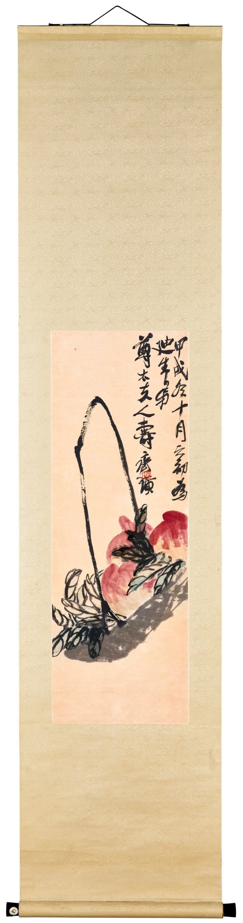 齊白石  壽桃 - 图2