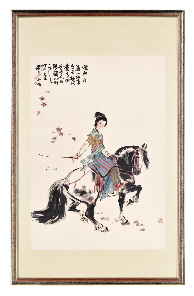 劉旦宅  唐人遊騎圖 - 图2