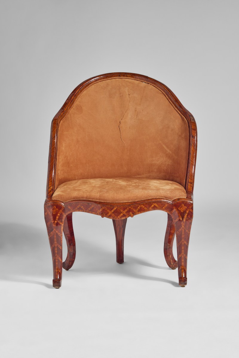 An Italian Rococo Kingwood and Tulipwood Parquetry Fauteuil de Bureau, Rome, Third Quarter 18th Century - 图5