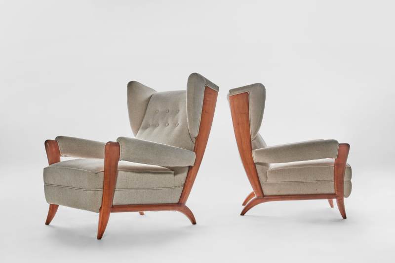 A Rare Pair of Armchairs Paolo Buffa - 图1