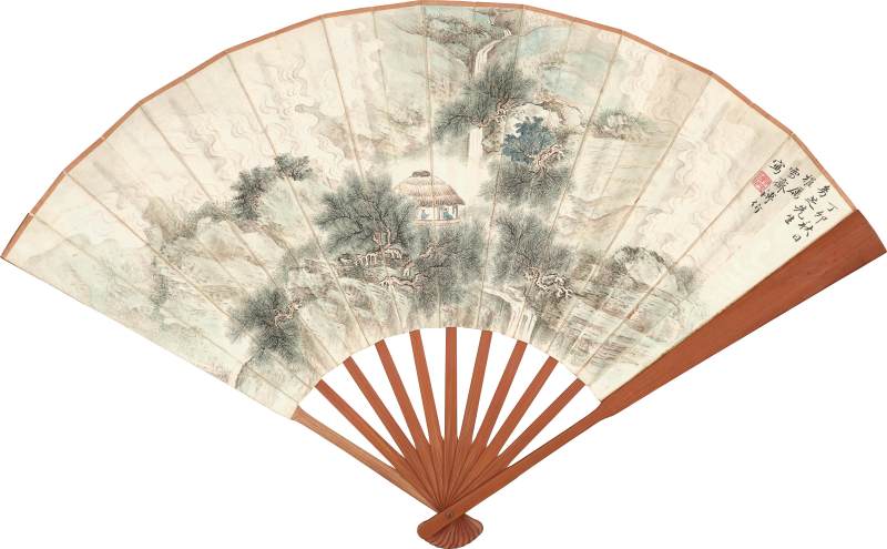 溥伒　松雲聽瀑、節臨米芾〈甘露帖〉 | Pu Jin, Admiring the Waterfall - 图1