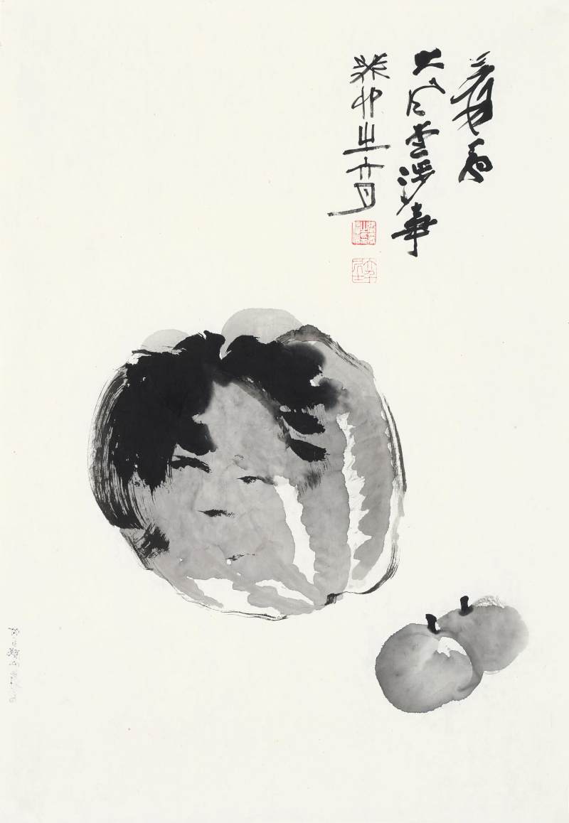 張大千　瓜果甘香 | Chang Dai-chien (Zhang Daqian), Fragrant Fruits - 图1