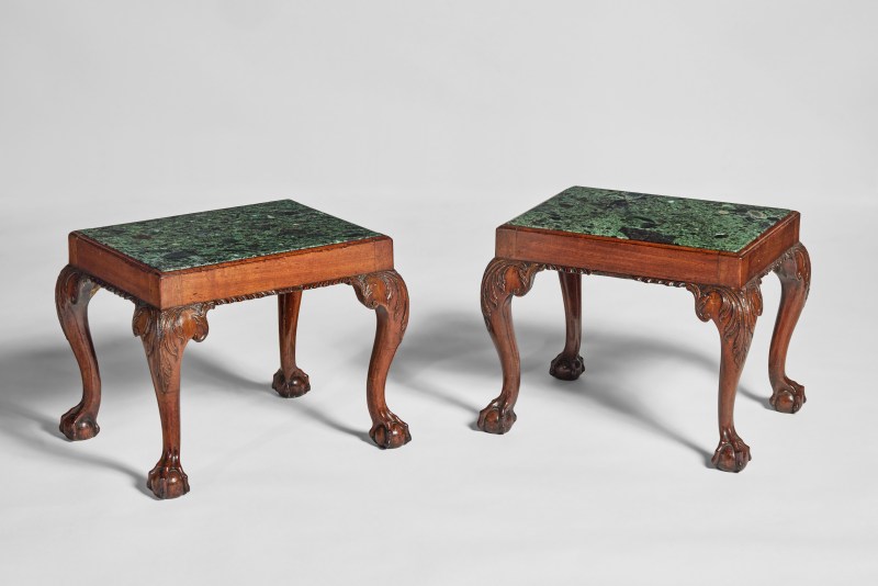 A Pair of George II Mahogany Stools, Circa 1750 - 图1