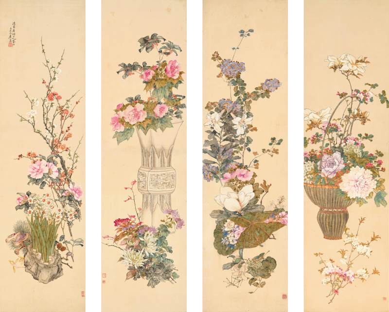 居巢 四時芳菲 | Ju Chao, Blooming Flowers in Profusion - 图1