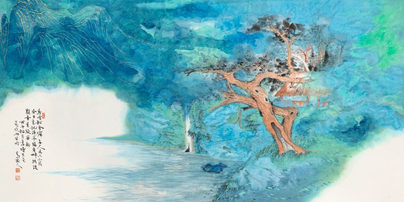 梅疏影  清泉松居圖