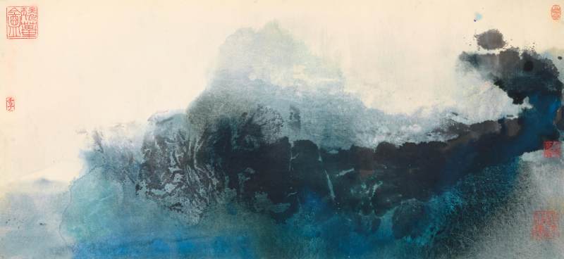 張大千　雪嶺雲霽 | Chang Dai-chien (Zhang Daqian), Snow-clad Mountains