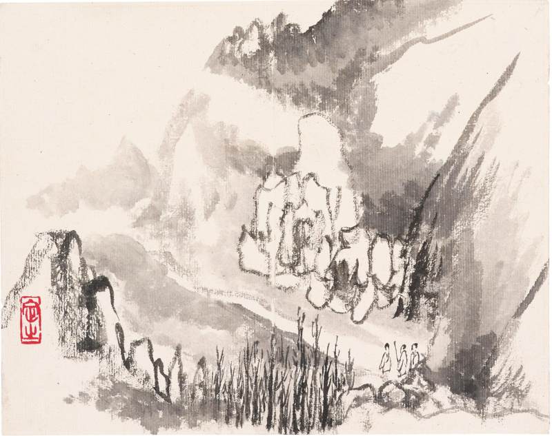 湯滌　山水、墨梅冊 | Tang Di, Landscape; Plum Blossoms - 图4