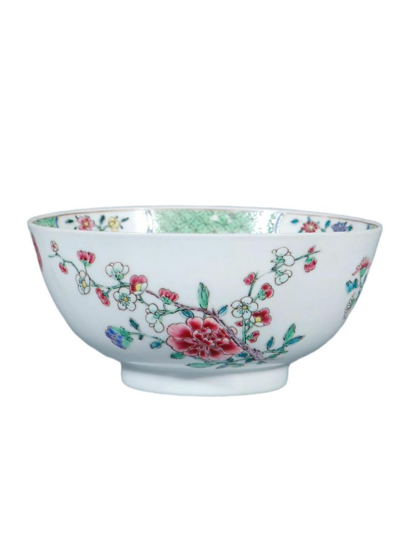 清雍正   粉彩花卉纹碗 - 图1