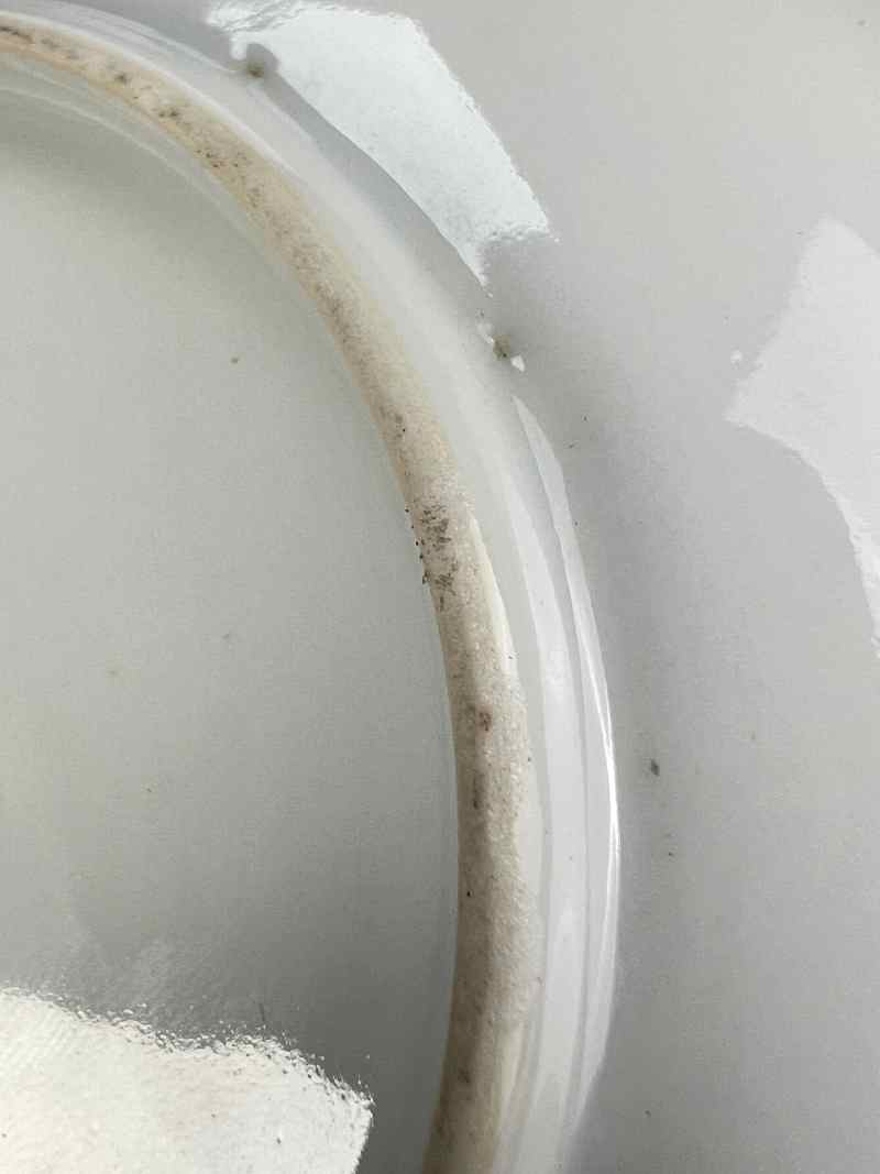 XYB053  清晚期 粉彩皮球花纹盘 - 图8