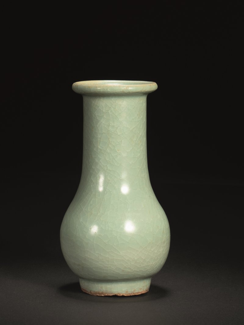 明 龙泉窑粉青釉箸瓶 - 图1