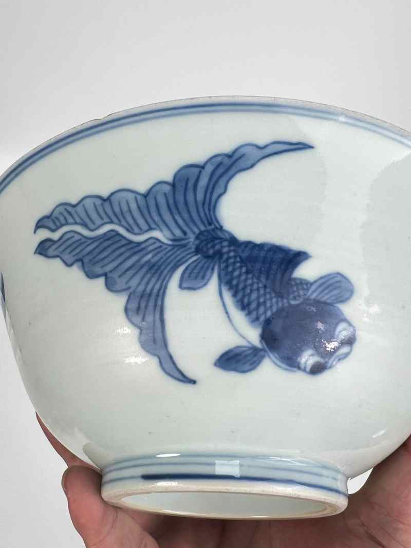 XYB055  清康熙 青花金玉满堂纹碗 - 图4