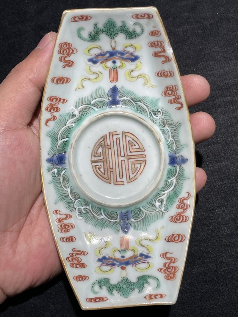 清乾隆 青花粉彩茶船一组四只 - 图20