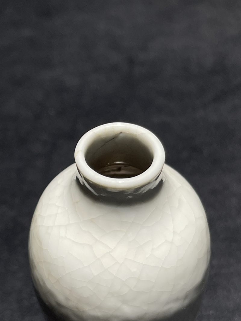 清乾隆 浆胎仿定小莱菔瓶 - 图5
