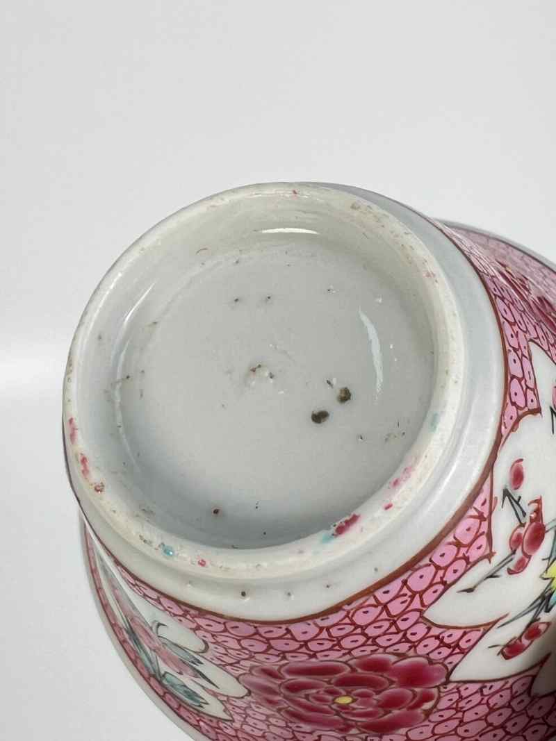 XYB052  清雍正 粉彩教子图杯碟一套 - 图9