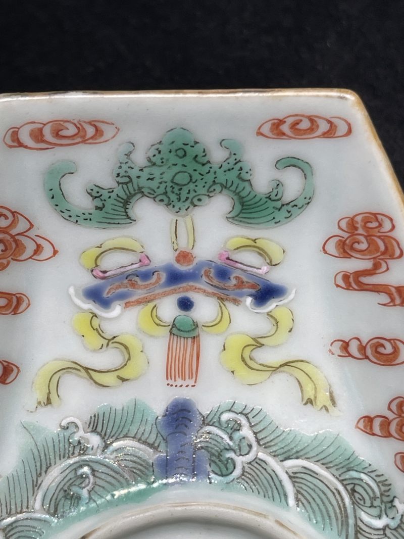 清乾隆 青花粉彩茶船一组四只 - 图29