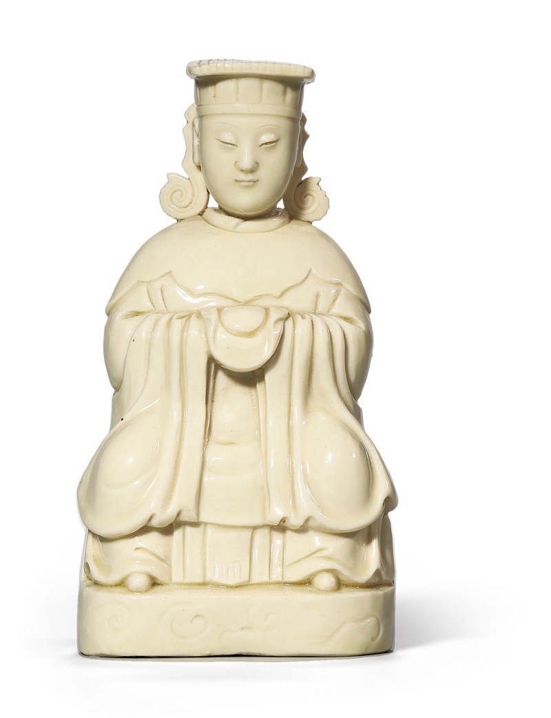 清代 德化白釉妈祖瓷塑