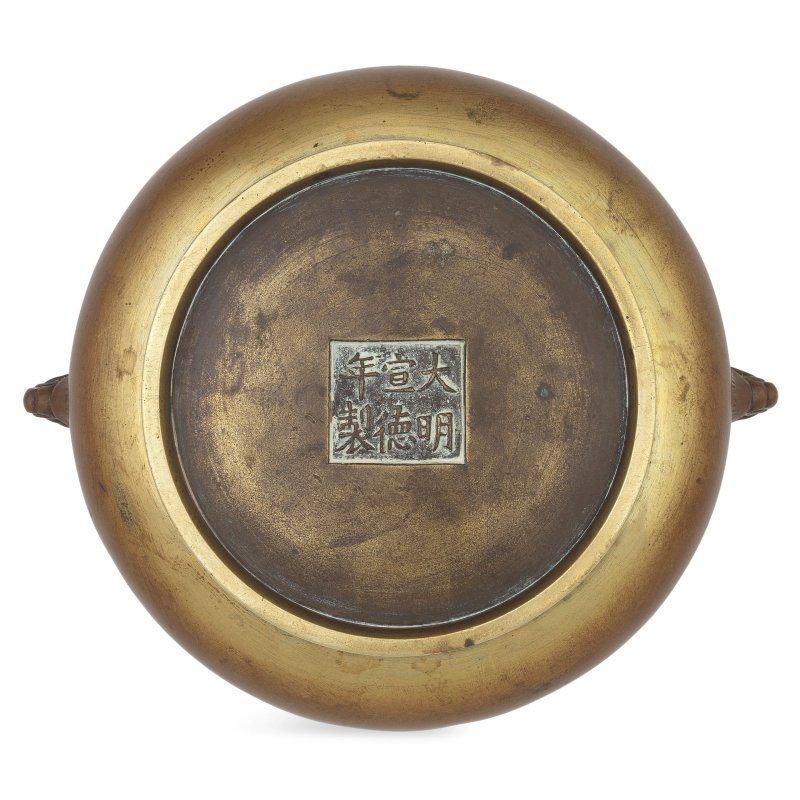十七/十八世紀 銅香爐 | A BRONZE INCENSE BURNER - 图3