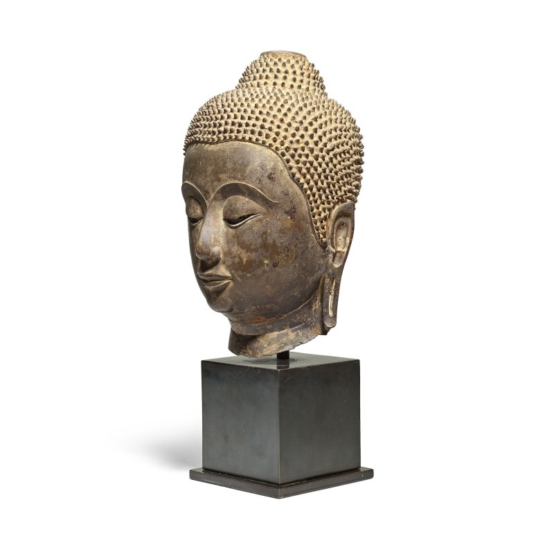 泰國 大城時期 十六/十七世紀 銅佛首 | A BRONZE HEAD OF BUDDHA - 图2