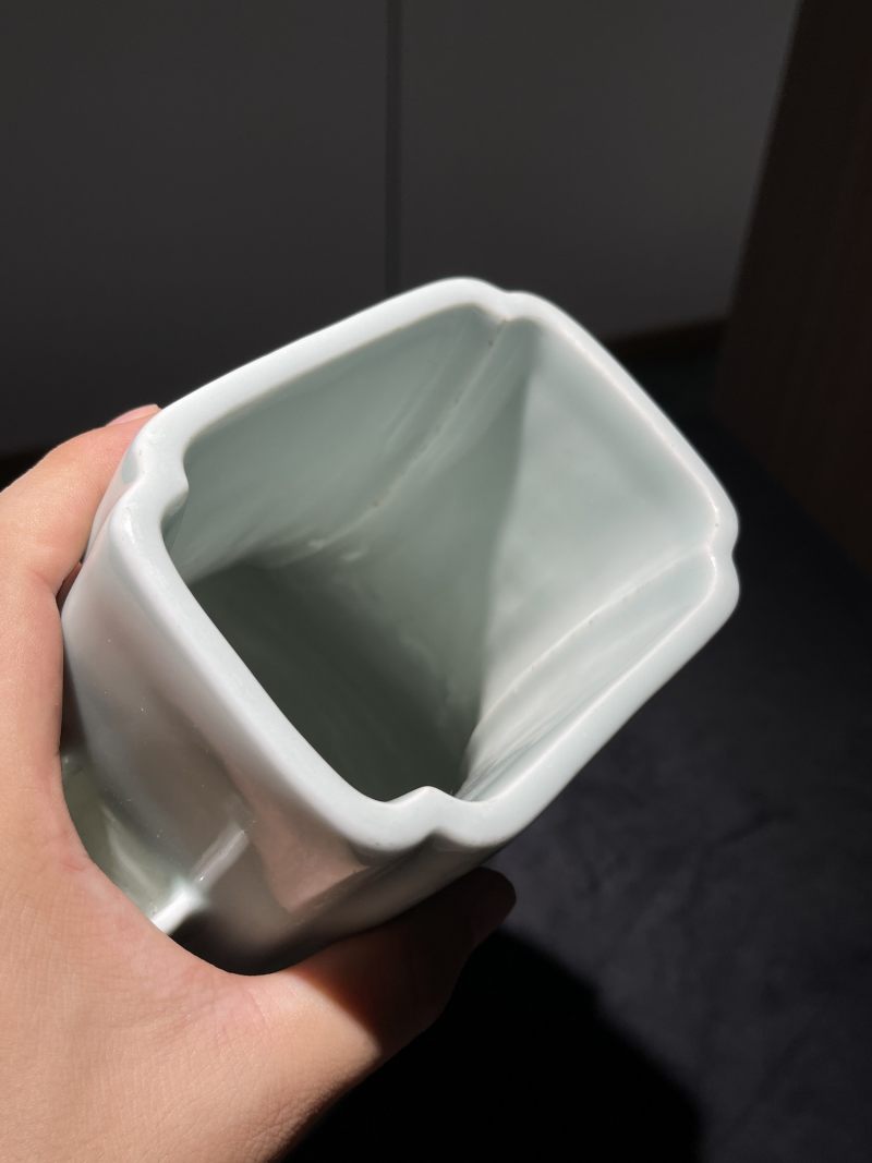 清光绪 粉青釉杏园贯耳尊 - 图7