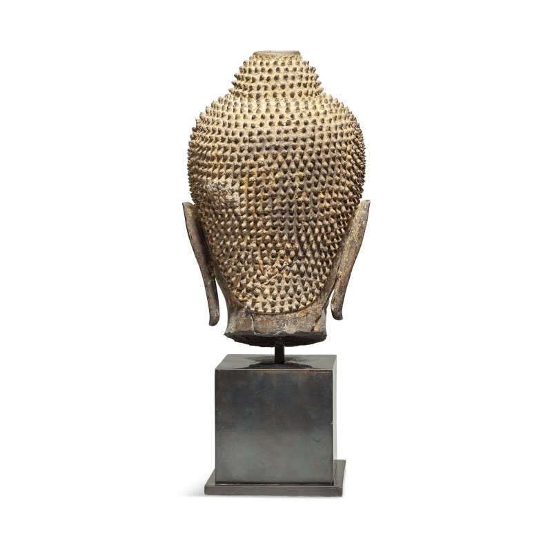 泰國 大城時期 十六/十七世紀 銅佛首 | A BRONZE HEAD OF BUDDHA - 图4