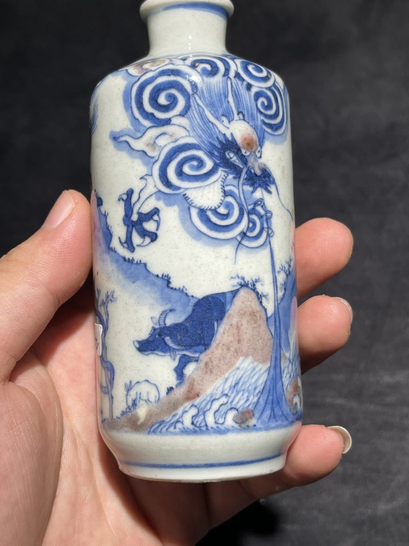 清中期 青花釉里红十二生肖纹大母壶 - 图5