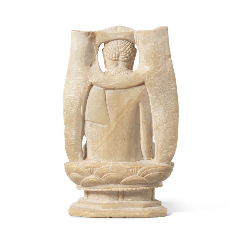 遼 石雕無量壽佛像 | A RARE STONE FIGURE OF AMITABHA - 图4
