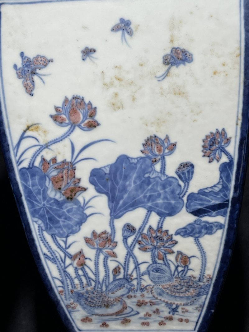 解放初 青花釉里红四方三孔瓶 - 图12