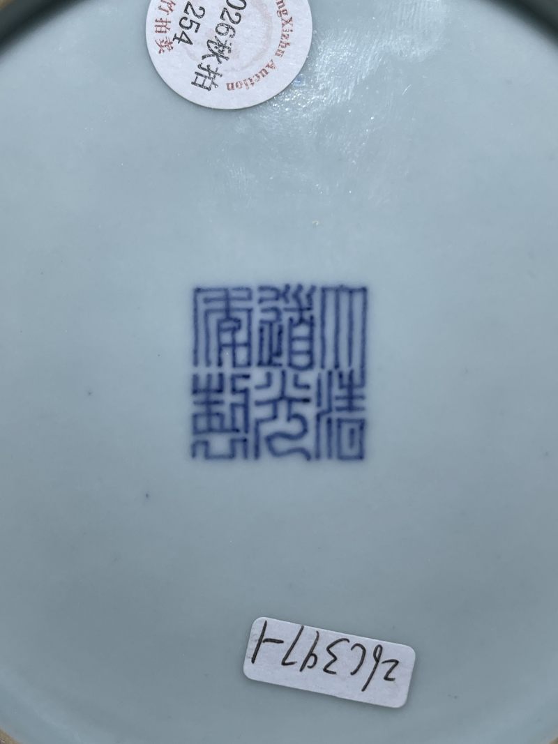 清道光 祭红釉盘一对 - 图8