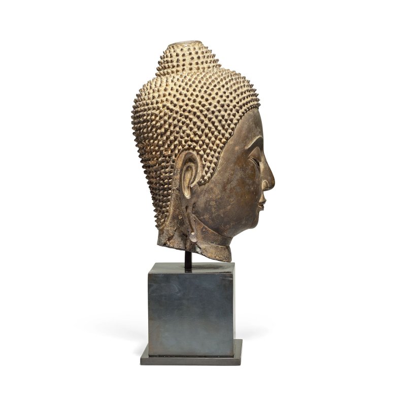 泰國 大城時期 十六/十七世紀 銅佛首 | A BRONZE HEAD OF BUDDHA - 图5