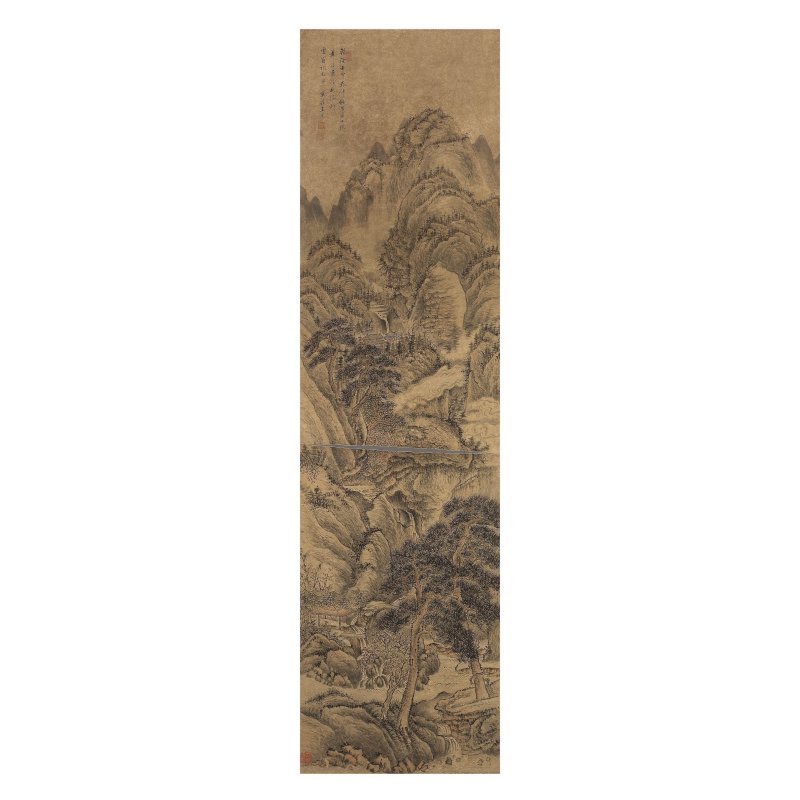 王昱(傳) 風景畫 設色紙本 立軸 一七五二年 | ATTRIBUTED TO WANG YU (1714-1748)