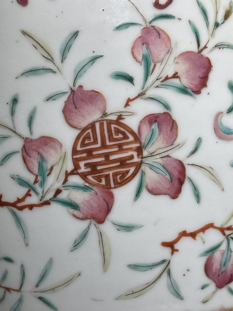 清光绪 粉彩福寿纹罐 - 图8