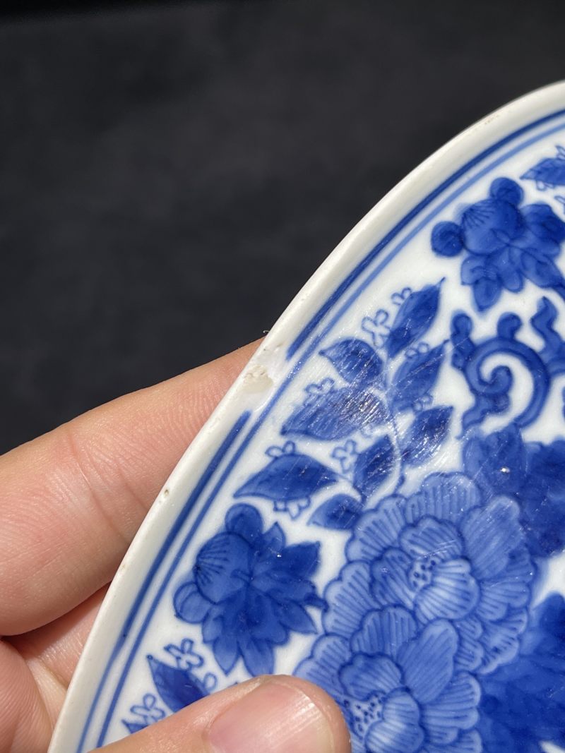 清康熙 青花花卉纹碗 - 图9