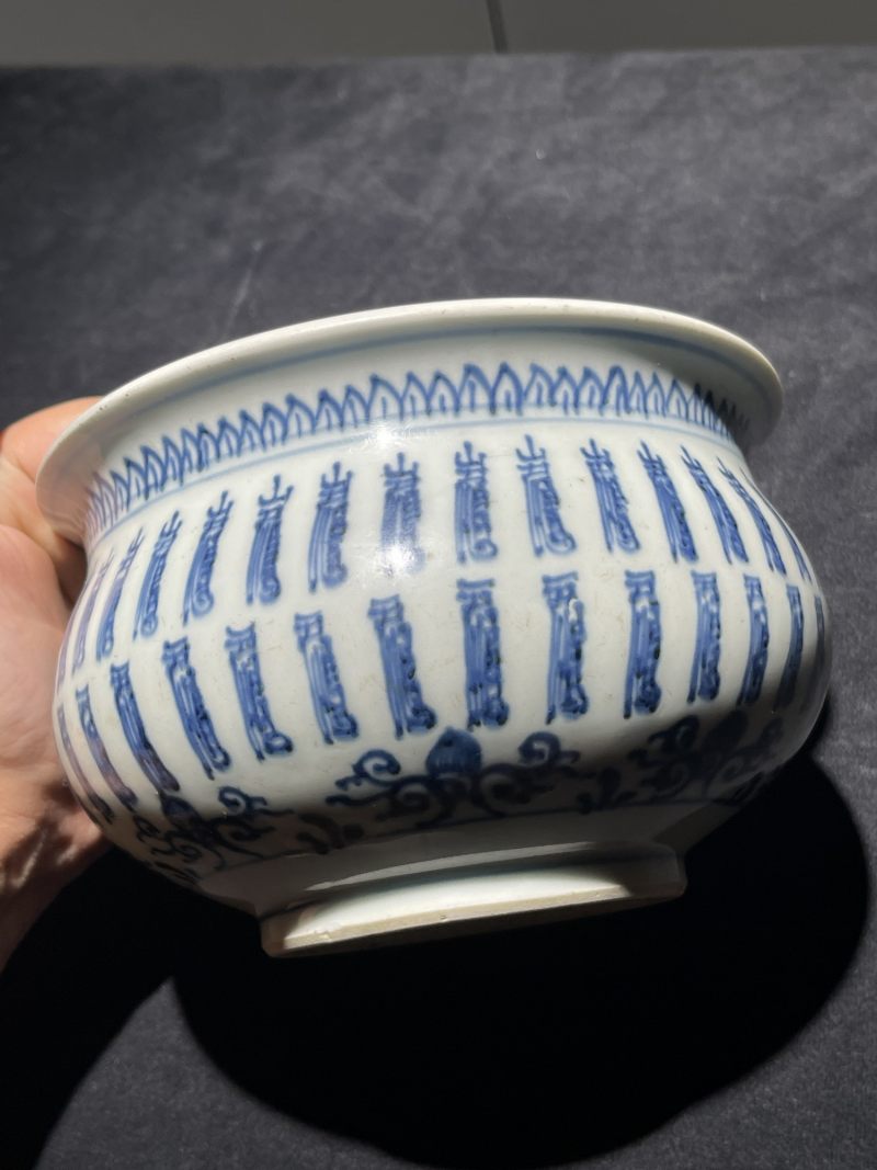 清早期 青花花卉纹香炉一组3件 - 图9