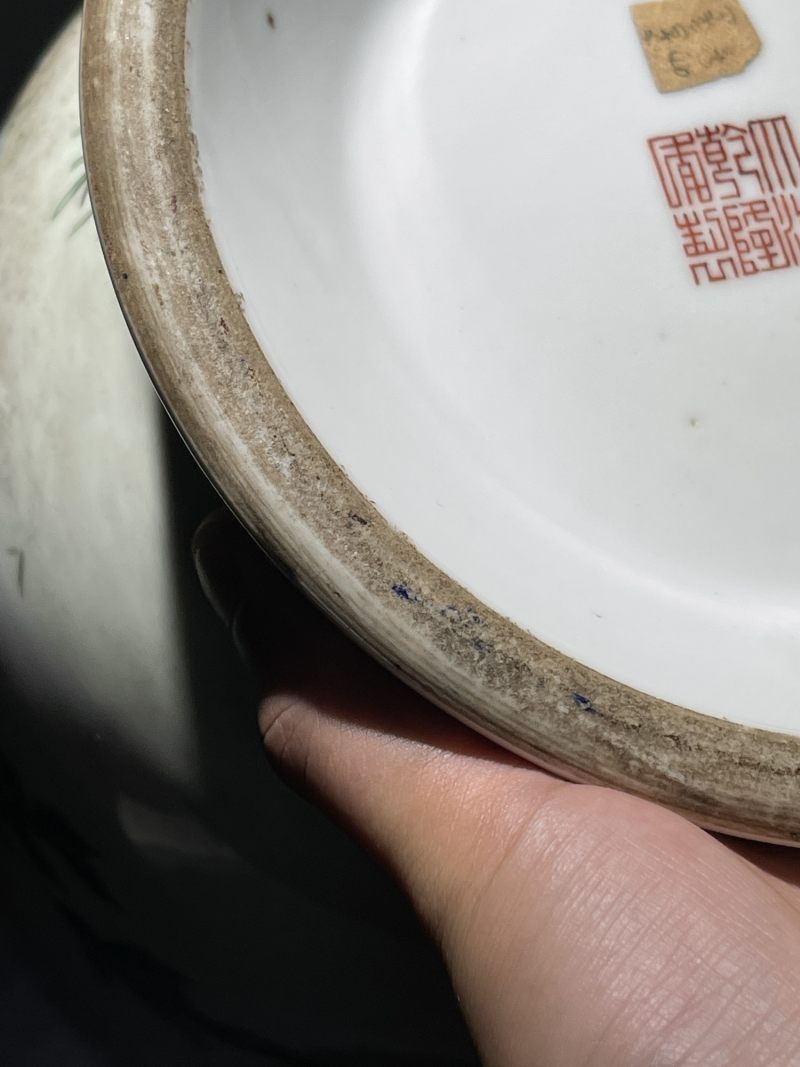 民国 粉彩花鸟纹大瓶 - 图13