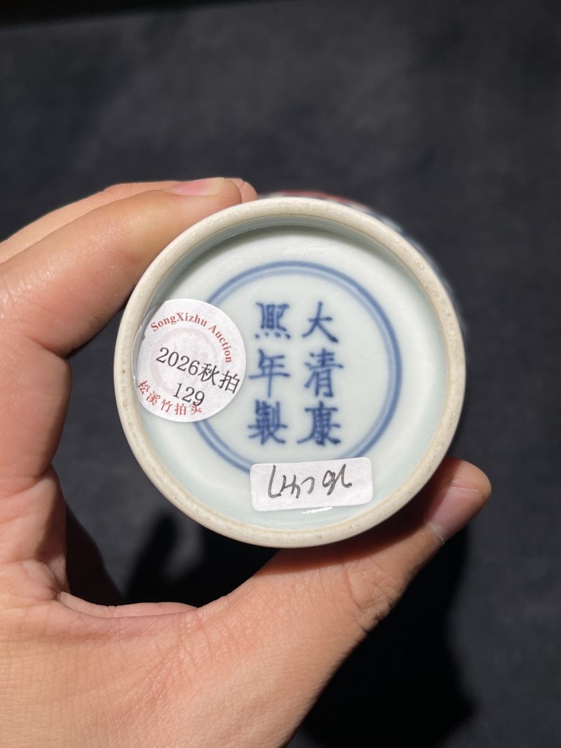 清晚期 青花釉里红缠枝花卉纹梅瓶 - 图10