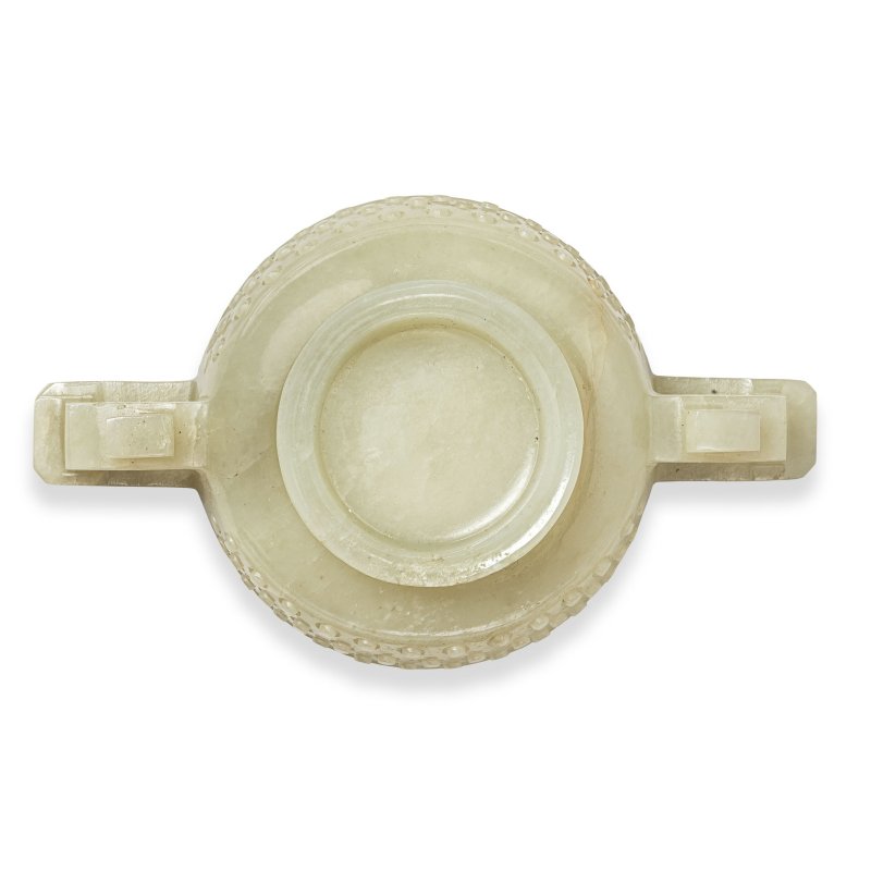 十七世紀 仿古玉盃 | AN ARCHAISTIC JADE TWIN-HANDLED CUP - 图2