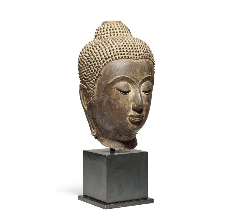 泰國 大城時期 十六/十七世紀 銅佛首 | A BRONZE HEAD OF BUDDHA - 图6